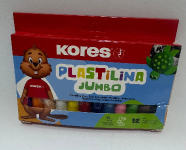 Plastilina jumbo X12 Kores