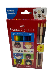 Colores Faber-Castell X12 +3 color piel