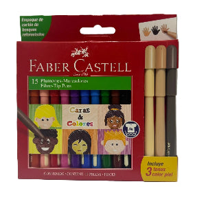 Marcadores Faber-Castell X12 +3 color piel