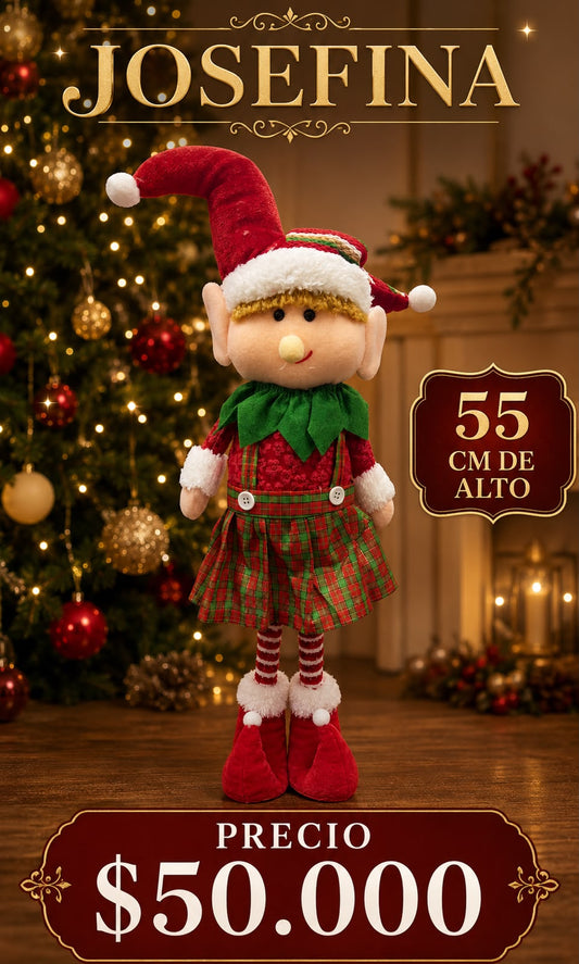 MUÑECO ELFO NAVIDEÑO