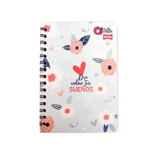 Cuaderno argollado 80 hojas cuadriculado grande #FEMENINO