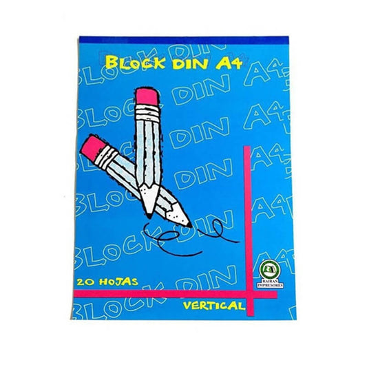 Block DIN A4 con formato vertical