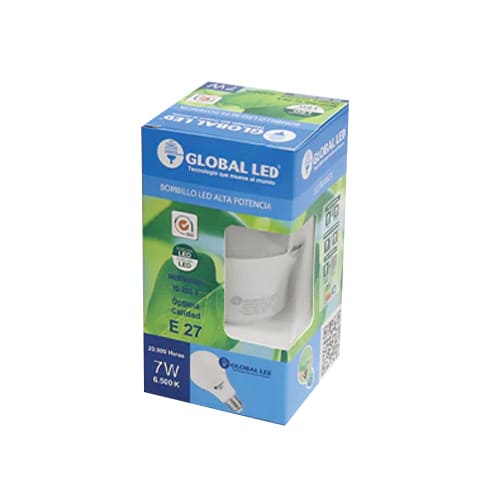 Bombillo ahorrador GLOBAL LED 7watts