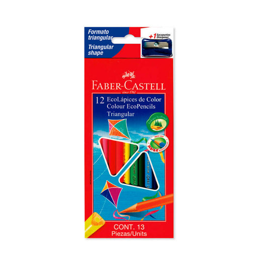 Colores FABER CASTEL triangulares punta sencilla x12 Colores