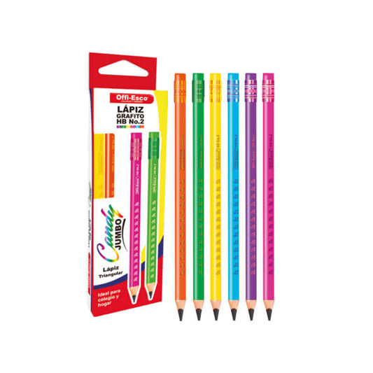 Caja x12 Lápiz grafito JUMBO triangular