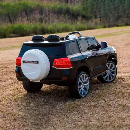 Carro eléctrico recargable Toyota Land Cruiser policia Negra