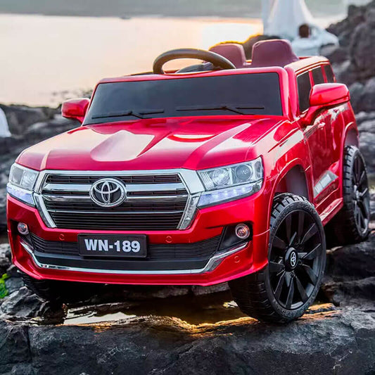 Carro eléctrico recargable land cruser wn-189 Rojo