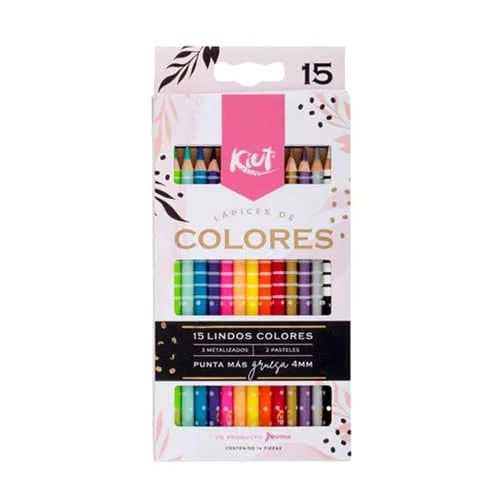 Colores KIUT punta gruesa x15 Colores diferentes