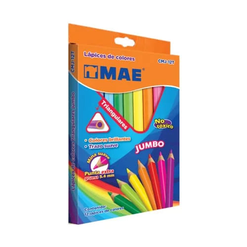 Colores MAE JUMBO x12 Colores diferentes