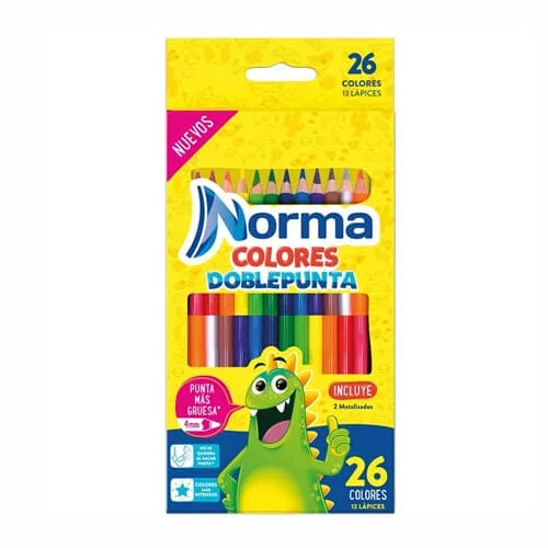 Colores NORMA doble punta 13 lapices 26 Colores