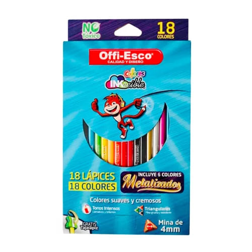 Colores OFFIESCO + 6 metalizados x18 Colores diferentes