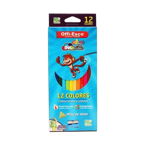 Colores OFFIESCO + tajalapiz x12 Colores diferentes