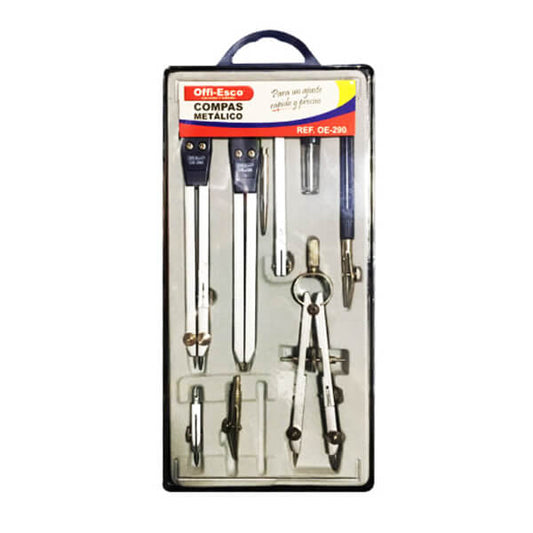 Compás de precisión metálico x2 más 6 accesorios