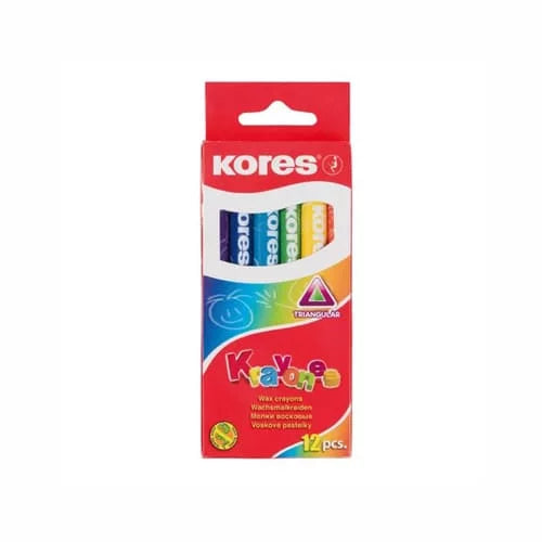 Crayones 11,5cm triangulares -KORES- x12 Colores