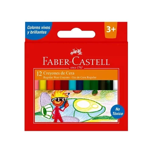 Crayones 8,5cm -FABER CASTELL- x 12 Colores