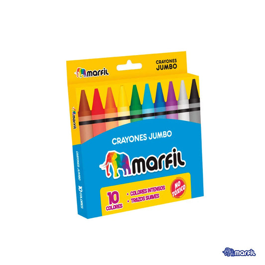 Crayones 11,5cm -MARFIL- X 10 colores