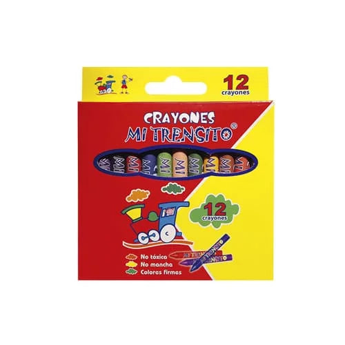 Crayones 9cm -MI TRENSITO- X12 COLORES