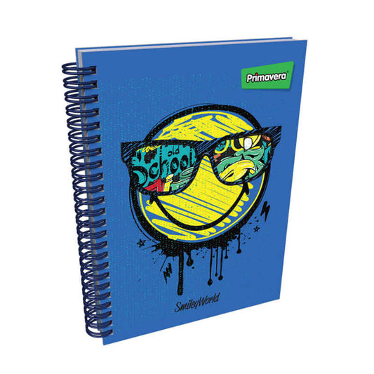 Agenda argollada pasta dura 7 MATERIAS MASCULINO pequeño EMOJI CON LENTES CUADRICULADO