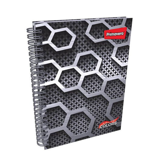 Agenda argollada pasta dura 5 MATERIAS MASCULINO pequeño SOLID COLOR METAL CUADRICULADO