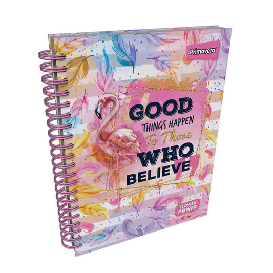 Agenda argollada pasta dura 5 MATERIAS FEMENINO grande MOTIVOS SURTIDOS CUADRICULADO #9