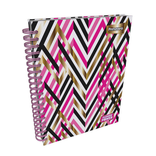Agenda argollada pasta dura 5 MATERIAS FEMENINO grande MOTIVOS SURTIDOS CUADRICULADO #10