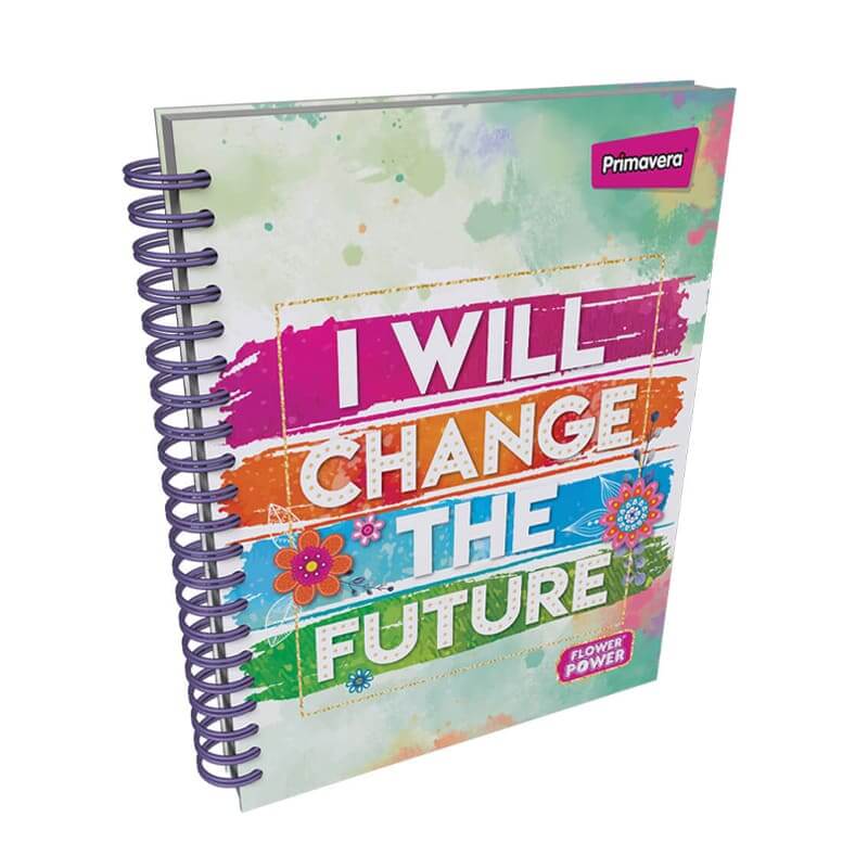 Agenda argollada pasta dura 7 MATERIAS FEMENINO grande MOTIVOS SURTIDOS CUADRICULADO #23