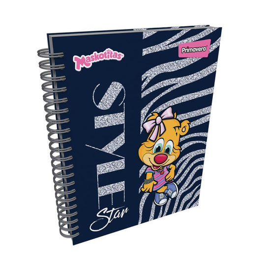 Agenda argollada pasta dura 5 MATERIAS FEMENINO grande MOTIVOS SURTIDOS CUADRICULADO #2
