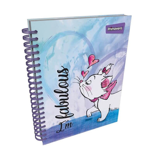 Agenda argollada pasta dura 5 MATERIAS FEMENINO grande MOTIVOS SURTIDOS CUADRICULADO #3
