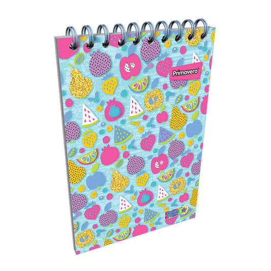 Cuaderno argollado vertical cuadriculado FEMENINO pasta dura FRUTAS