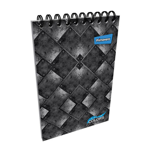 Cuaderno argollado vertical cuadriculado MASCULINO pasta dura METAL