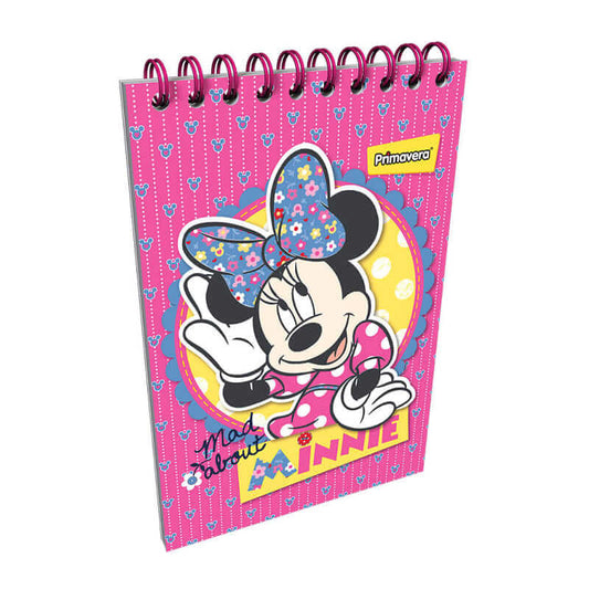 Cuaderno argollado vertical cuadriculado FEMENINO pasta dura MINNIE #1