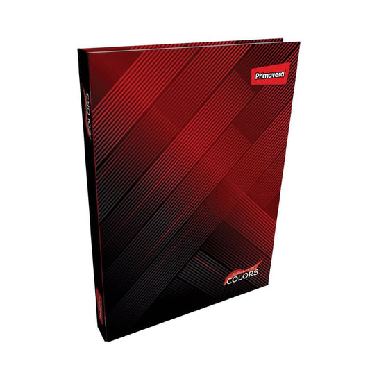 Agenda cosida pasta dura 5 MATERIAS MASCULINO pequeño ROJO CON NEGRO