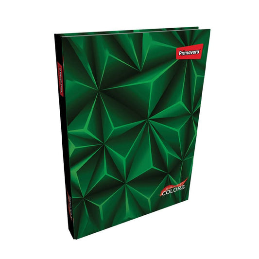 Agenda cosida pasta dura 5 MATERIAS MASCULINO pequeño VERDE CON NEGRO