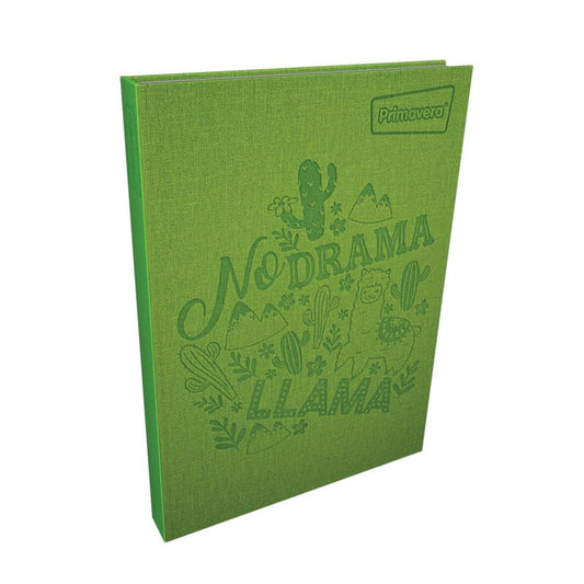 Agenda cosida pasta dura 5 MATERIAS FEMENINO pequeño TEXTURA DO DRAMA VERDE