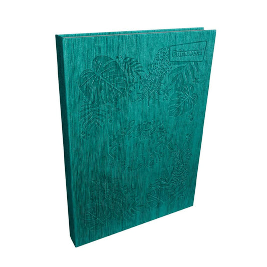 Agenda cosida pasta dura 5 MATERIAS FEMENINO pequeño TEXTURA ENJOY AZUL