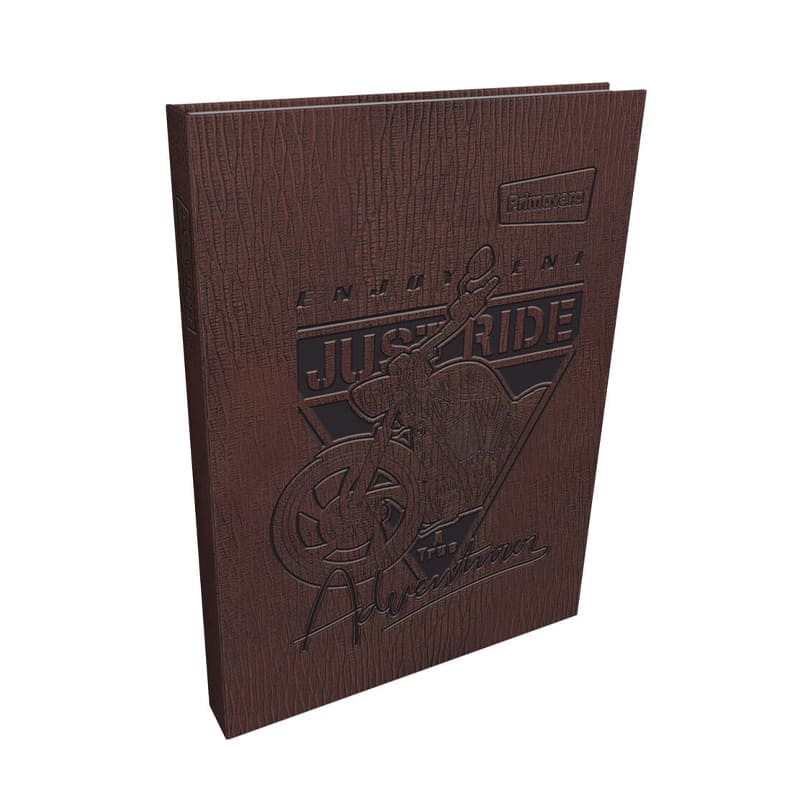 Agenda cosida pasta dura 5 MATERIAS MASCULINO pequeño TEXTURA JUST TRIDE CAFÉ