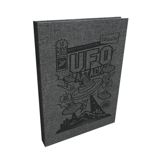 Agenda cosida pasta dura 7 MATERIAS MASCULINO pequeño TEXTURA UFO GRIS