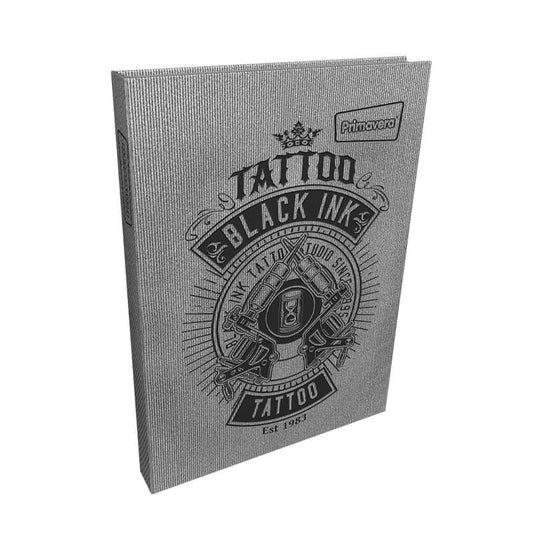 Agenda cosida pasta dura 5 MATERIAS MASCULINO pequeño TEXTURA TATTO GRIS CLARO