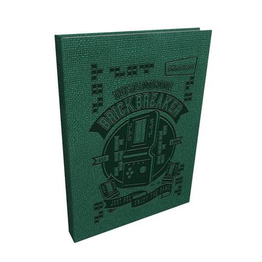Agenda cosida pasta dura 5 MATERIAS MASCULINO pequeño TEXTURA BRICK BREAKER VERDE