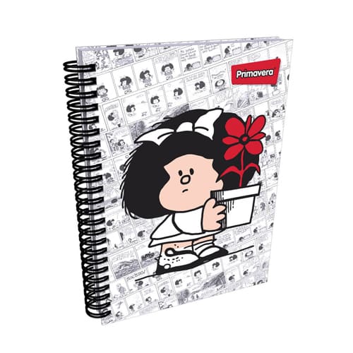 Agenda Argollada pasta dura 5 MATERIAS FEMENINO pequeño MAFALDA CUADRICULADO