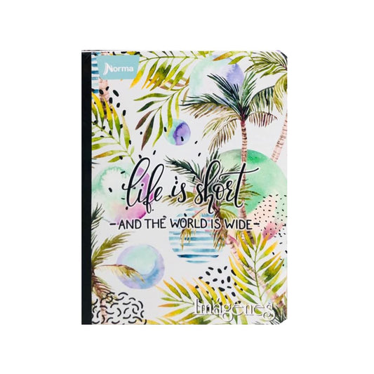 Cuaderno cosido grande de 50 hojas cuadriculado 23CM X 18 #NIÑANORMA