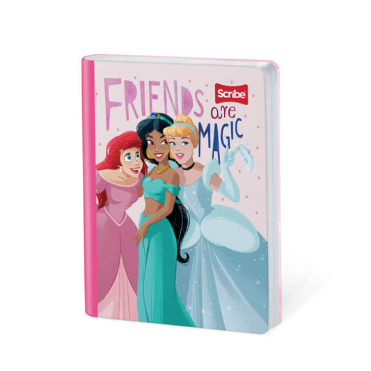 Cuaderno scribe cosido grande 100 hojas Cuadriculado DISNEY PRINCESAS #1 Niñas