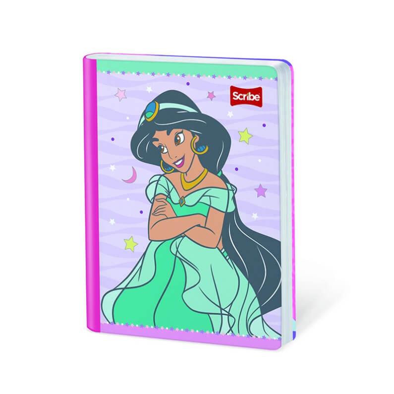 Cuaderno scribe cosido grande 100 hojas Cuadriculado DISNEY PRINCESAS #3 Niñas
