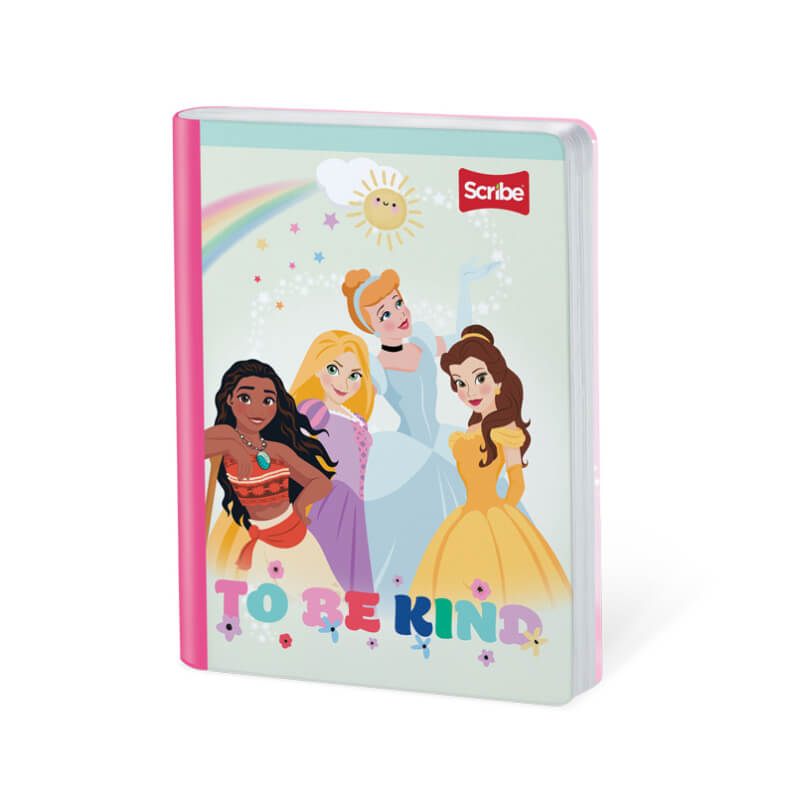 Cuaderno scribe cosido grande 100 hojas Cuadriculado DISNEY PRINCESAS #4 Niñas