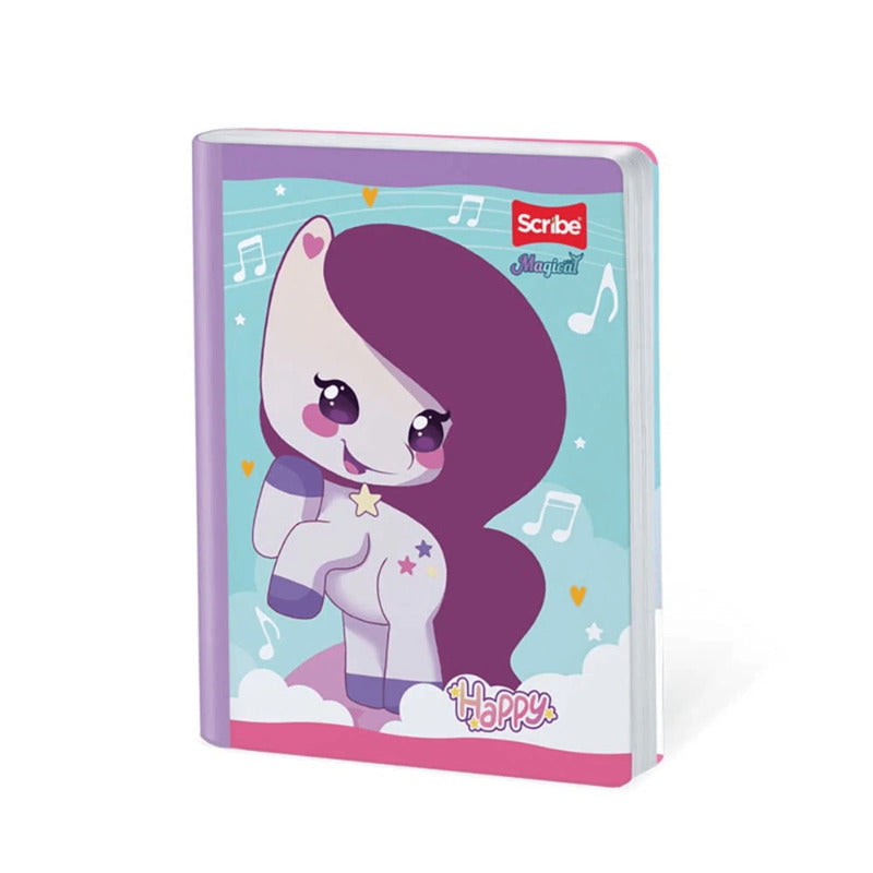 Cuaderno scribe cosido grande 100 hojas Cuadriculado MAGICAL #12 Niñas