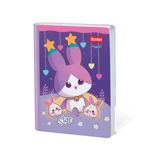 Cuaderno scribe cosido grande 100 hojas Cuadriculado MAGICAL #6 Niñas