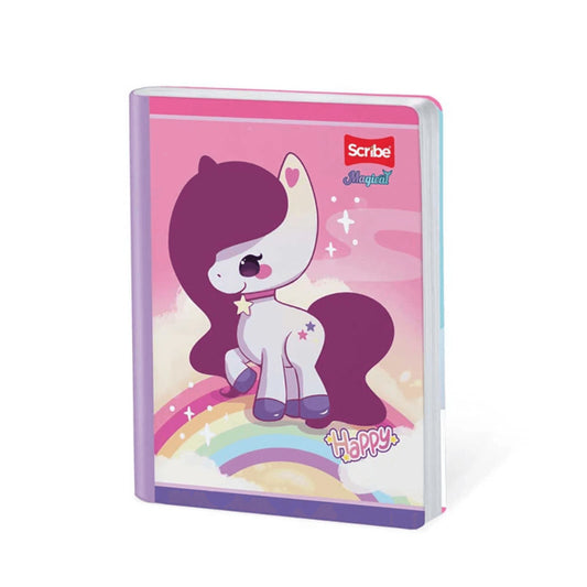 Cuaderno scribe cosido grande 100 hojas Cuadriculado MAGICAL #8 Niñas