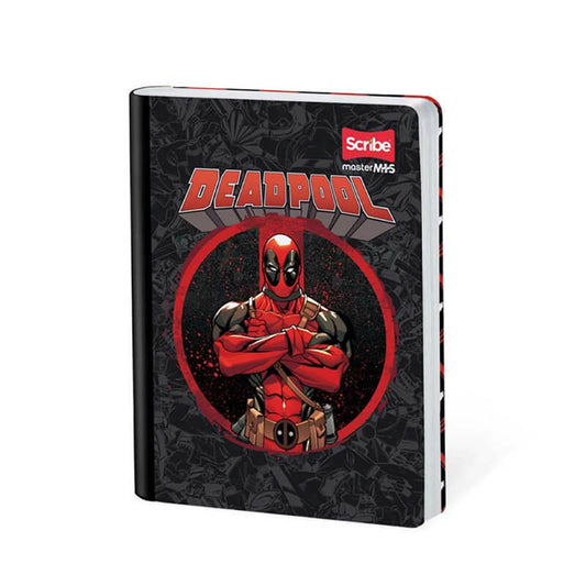 Cuaderno scribe cosido grande 100 hojas DEAD POOL para niños #5