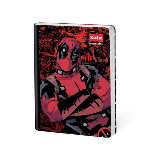 Cuaderno scribe cosido grande 100 hojas DEAD POOL para niños #6