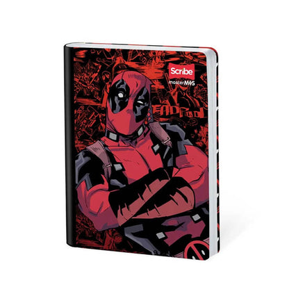Cuaderno scribe cosido grande 100 hojas DEAD POOL para niños #6